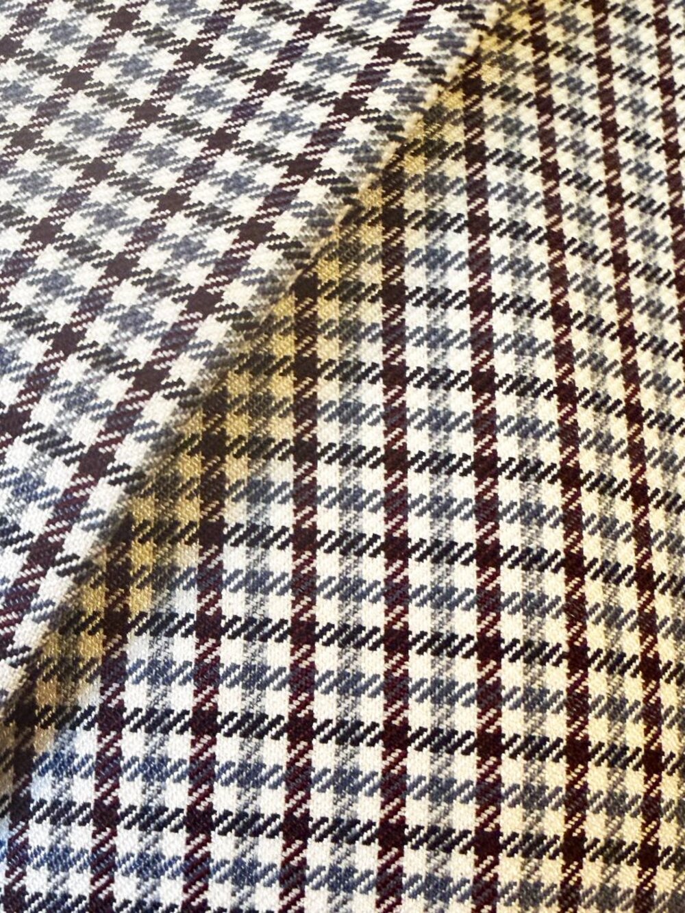 Lafayette 148 New York Blue Gray Houndstooth Wool Blazer Sz 6 - Picture 5 of 12